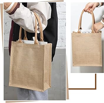 Amazon.co.jp: [Ltahtliay] ジュートバッグ 麻 トートバッグ
